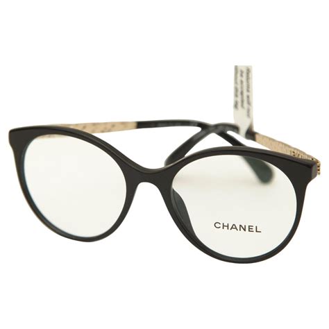 chanel black and gold eyeglasses|authentic chanel eyeglass frames.